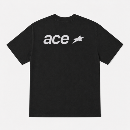 STAR LOGO T-SHIRT VINTAGE BLACK